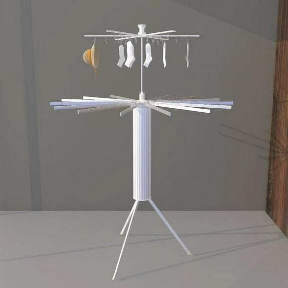 Tendedero de ropa Macarena con trípode cilíndrico compacto y plegable 16 postes para exteriores