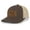 Brown/Khaki, variant on Mallard Duck Laser Engraved Leather Mens Trucker Hat Baseball Cap, Black/Black