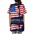 thumbnail image 3 of Lsque Memorial Day Women's Short-Sleeved Pajama Set - 2 Piece Soft and Lightweight Sleepwear Set-Large, 3 of 9