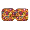 thumbnail image 6 of Multi-Size 2pce Car Front Glass Visor Collapsible Sunscreen No Odor Comfortable For Most Cars Suv Trucks Groovy Flowers (25), 6 of 7