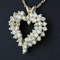 thumbnail image 3 of 14k Yellow Gold Plated 2.50Ct Round Cut Lab Created Diamond Women's Heart Shape Pendant 18", 3 of 4