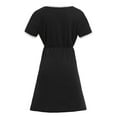 thumbnail image 6 of Verycand Women Nursing Dress Lace Trim V Neck Short Sleeve Pregnant Maternity Dress, 6 of 6