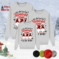 thumbnail image 2 of Fiaer Christmas Sweatshirts for Family Plus Size Funny Printed Xmas Pullover Long Sleeve Baggy Crew Neck Plus Size Comfort Holiday Tops Kid 6Y, 2 of 4