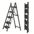 thumbnail image 4 of Square Head 6-Step Ladder With Top For Tools, Multi-Purpose Ladder Indoor Steps Folding Steps Kitchen Stool Folding Steps Load Capacity Ladder -Black, 4 of 10