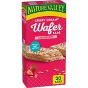 Nature Valley Strawberry Crispy Creamy Wafer Bars, Made with Oat Butter and Whole Grains, 20 Bars, 26 oz Box