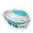 thumbnail image 3 of Handheld 2-en 1 Cepillo de ducha de mascotas Cepillo de cabello corto con dispensador Masajeador de lavado Pequeño Desmierte de desprendimiento Accesorios Verde Inevent PT003556-02B, 3 of 7