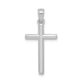 thumbnail image 4 of 14k White Gold Latin Cross Pendant Necklace for Men and Women Minimalist Unisex Jewelry with High Shine Finish Spiritual and Classic Faith Design for Everyday Wear, 4 of 6