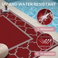 thumbnail image 4 of DEORAB Outdoor Rugs Waterproof Plastic Straw Mat 5'x8' Reversible for RV Patio Deck Beach Red & Grey, 4 of 8