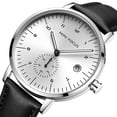 thumbnail image 2 of MINI FOCUS Fashion Mens Watches Top Brand Luxury Quartz Wrist Watch Men Waterproof Leather Strap Relogio Masculino Reloj Hombre, 2 of 5