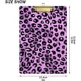 thumbnail image 3 of 12.5"x9" Purple Leopard Print Clipboards, Standard A4 Letter Size Nursing Clipboard with Low Profile Metal Clip Decorative Clip Board for Office Supplies,Gold, 3 of 7