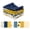 Blue, variant on Soimoi 8 Pc Fat Quarter Bundle,Honey Bee & SunflowerPrint 18"x 22"DIY Patchwork-100% CottonPre-Cut Quilting Fabric Blue,Yellow & White