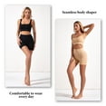 thumbnail image 4 of GOLD CARP Shapewear Women Body Shaper Panties Breathable Sculpting Underpants Comfortable Slimming Knickers Seamless Butt Lifter Brief Underwear Safety Bottoms Two-Piece Black & Beige M(US 4-6), 4 of 6