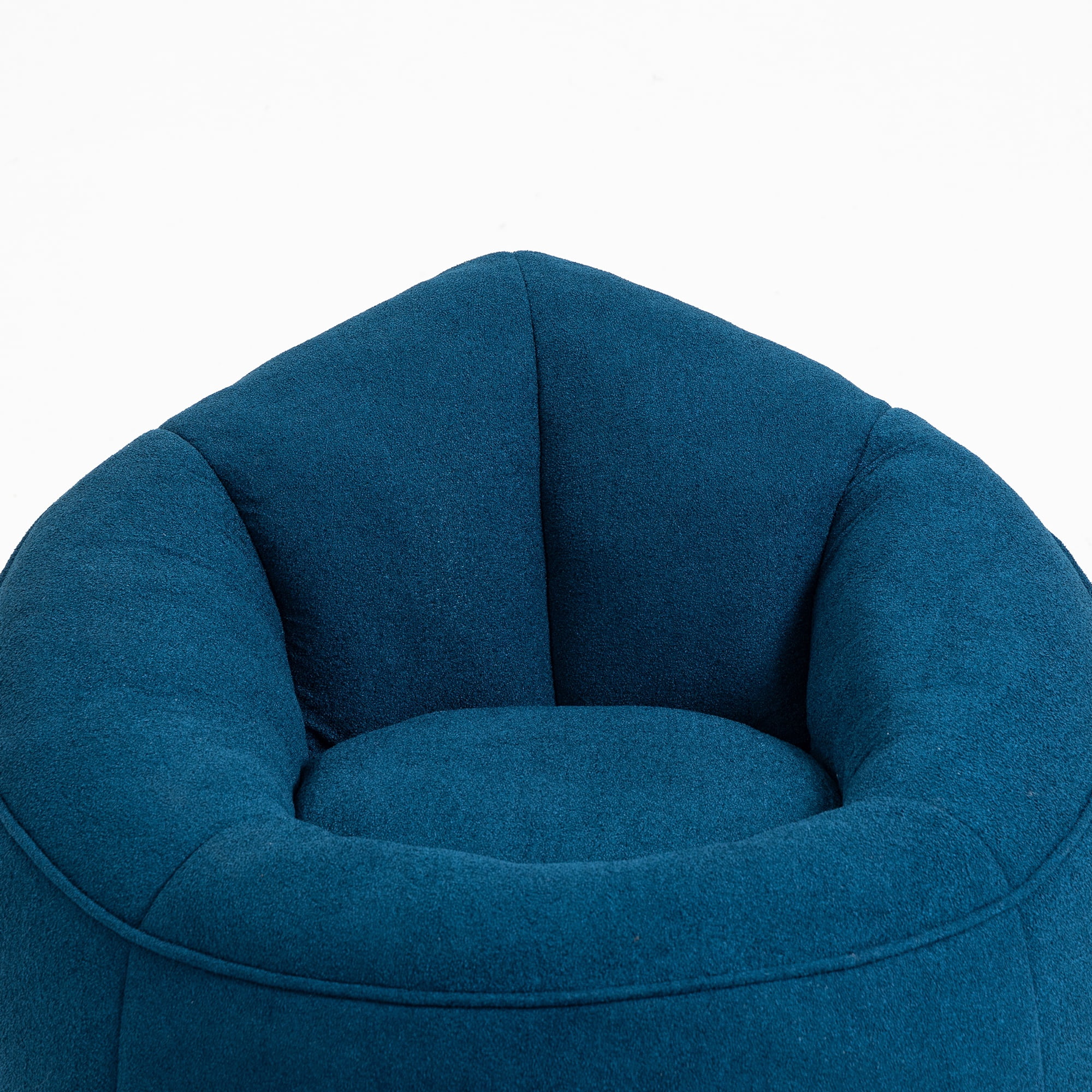 PORKISS Oversized Bean Bag Chair with Ottoman, Memory Foam Super Soft Lazy Couch for Adults Teens Kids, Microfiber Blue
