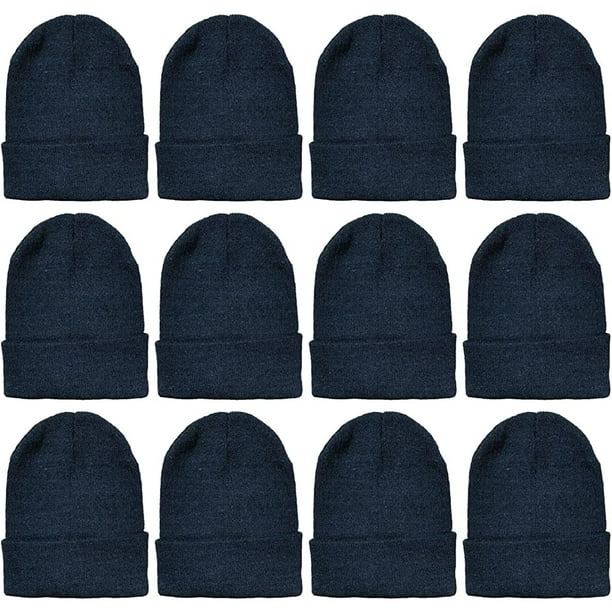 Yacht & Smith 12 Pack of Winter Beanie Hats Bulk for Men Women Kids