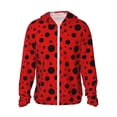 thumbnail image 1 of Vsdgher Ladybug Pattern Print Adult Hoodie Shirts Rash Guard for Men Women,Long Sleeve Sun Protection Fishing Shirts for Athletic Running Swim-XX-Large, 1 of 7