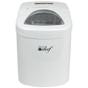 Deco Chef White Compact Electric Top Load Ice Maker with The Smoothies Bible Recipe Book
