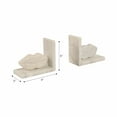 thumbnail image 4 of Bookends Shelf Decor for Book Accessories - Chic Heavy Duty Sculpted Marble Lips Bookends for Office, Desk, or Home Library - Decorative Bookends Ideal for Book Organization - Set of 2, 5", White, 4 of 10