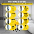 thumbnail image 4 of VEVOR Drain Cleaning Machine, Electric Cleaner Machine fit 3/4 to 5 Inch Pipes with 2 cables, 400W Electric Drain Auger Portable with 8 Cutters Drain Cleaning Machine Plumbing Too, 4 of 9