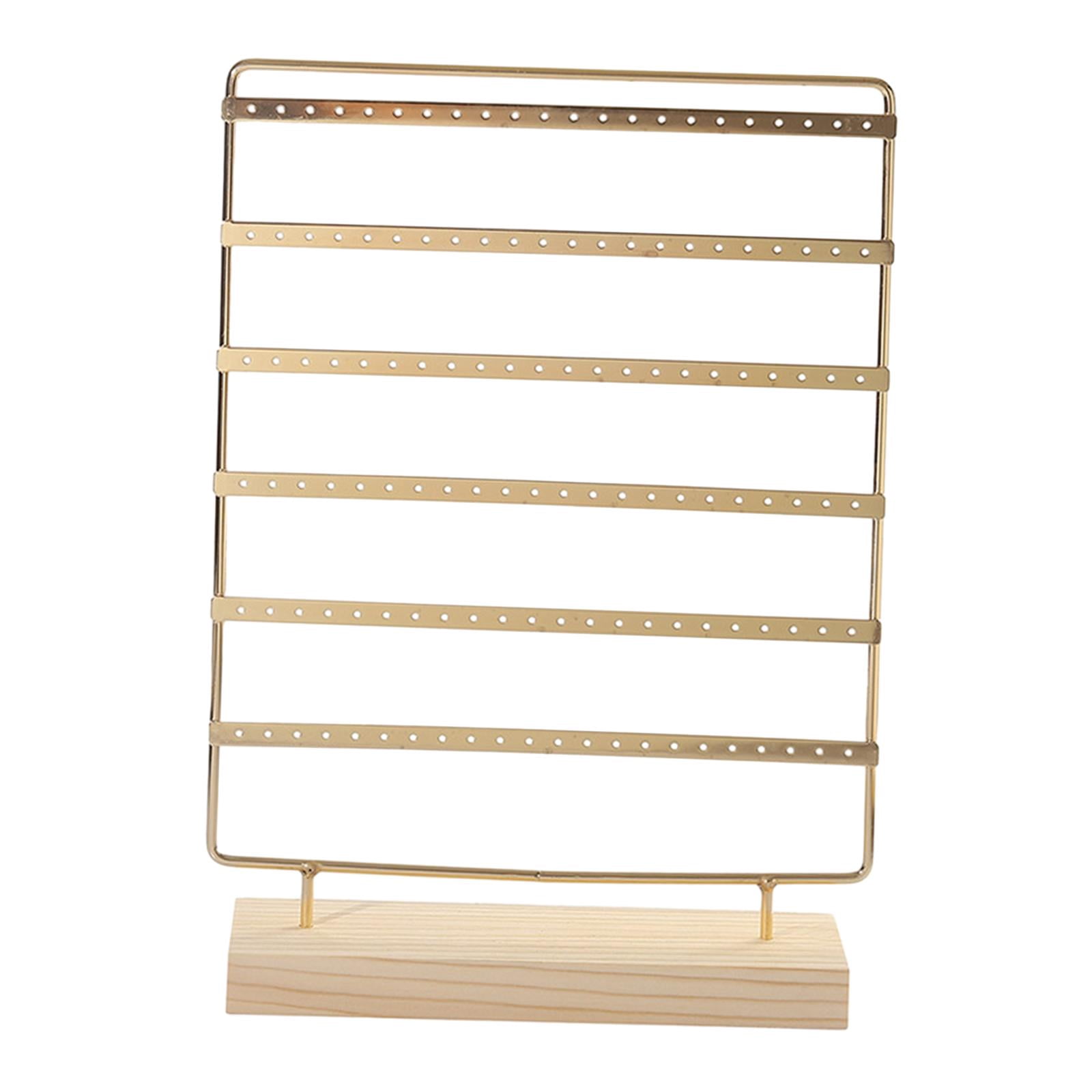 Segolike Earring Display Stand Jewelry Organizer Multipurpose, Hanging Jewelry Stand, Ear Stud Rack for Women Girl Dresser Home Vanity gold
