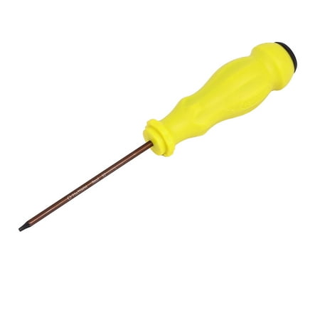 Yellow Plastic Grip 75mm Shaft 2mm Tip T6 Magnetic Torx