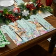 thumbnail image 2 of GUANGHONG Easter Bunny Egg Pattern Linen Print Kitchen Dining Room Insulated Decorative Placemat（9）, 2 of 7