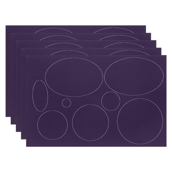 Uxcell Down Jacket Repair Patch, Nylon Down Jacket Patch Repair Kit Self Adhesive Oval Purple 5 Pcs