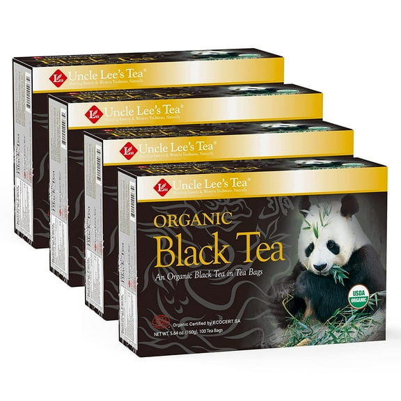 Uncle Lees Tea - Organic - Legends Of China - Black - 100 Bags (Pack of 4)