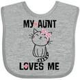 thumbnail image 3 of Inktastic My Aunt Loves Me Kitty Girls Baby Bib, 3 of 4