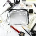 thumbnail image 4 of chengjian Waterproof PVC Cosmetic Makeup Bag with Zipper, Black, 6 Piece, 4 of 7