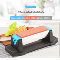 thumbnail image 3 of 3 Side 400/1000/3000 Grit Premium Ceramic Whetstone Knife Sharpener Stone with Edge Grip Holder and Non-Slip Base, 3 of 6