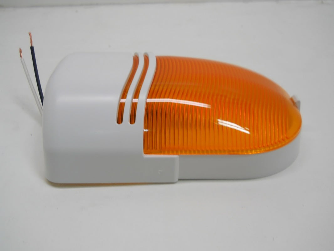 12V Amber RV Camper Trailer Porch Security Scare Outside Light / Single