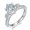 Yellow, variant on Moissanite White Gold Flower Ring Diamond Ring Adjustable Eternity Promise Ring Swan Lake Design Moissanite Engagement Ring