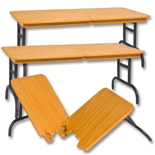 Set Of 3 Brown Breakable Tables For Wrestling Action Figures