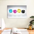 thumbnail image 3 of Elephant Stock Floating Dice Wall Art - Horizontal Canvas Wall Art - Living Room Wall Decor - Hobbies And Lifestyle Canvas - Gray And Black Decor - 12" x 8", 3 of 8