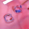 thumbnail image 6 of 925 Sterling Silver Earrings Small Chunky Trendy Small Hoop Earrings for Women Silver Hypoallergenic Thick for Jewelry Gifts, 6 of 7