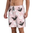 thumbnail image 2 of Goofa Swan And Flowers2 Printed Mens Swim Trunks Summer Quick Dry Short Beach Swimwear Bathing Suits-X-Large, 2 of 9