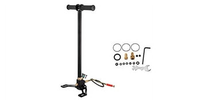 VEVOR High Pressure Hand Pump 3 Stage, Pcp Hand Pump 4500Psi, Airgun Pcp Pump Stainless Steel Filling Stirrup Pump (Black)
