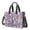 Golden Retriever and Floral Purple, variant on Dog Paw Print Rainbow Black Pattern Canvas Messenger Tote Bag, Work Tote with Multi Pockets & Removable Strap, Durable Canvas Gifts for Women Men Teacher Nurse