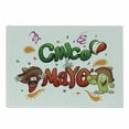 thumbnail image 1 of Cinco de Mayo Cutting Board, Cartoon Cactus and Pepper Characters Text with Heart Flag, Decorative Tempered Glass Cutting and Serving Board, in 3 Sizes, by Ambesonne, 1 of 2