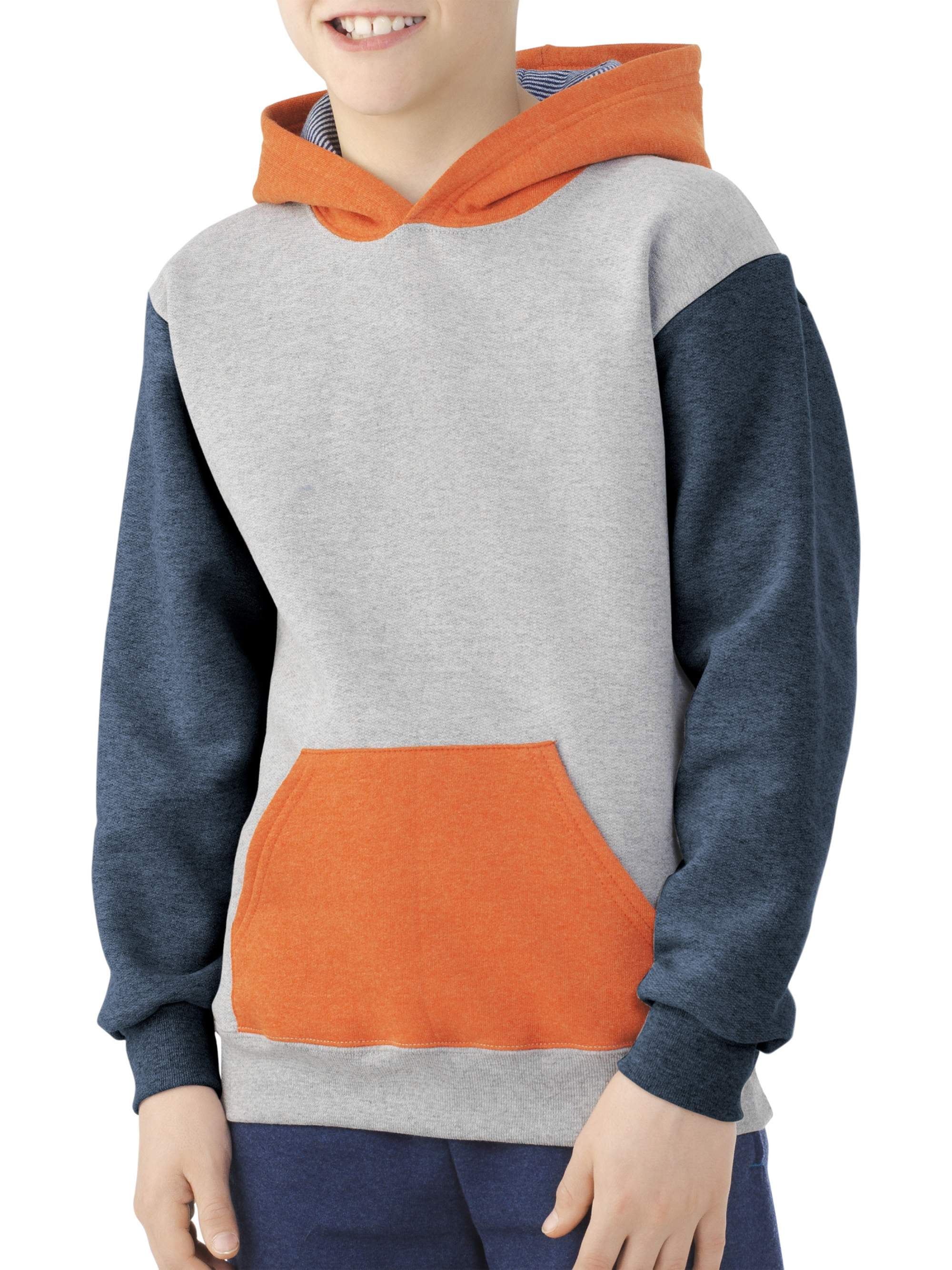 Boys' Explorer Fleece Super Soft Pullover Hoodie with Contrast Sleeves - Walmart.com