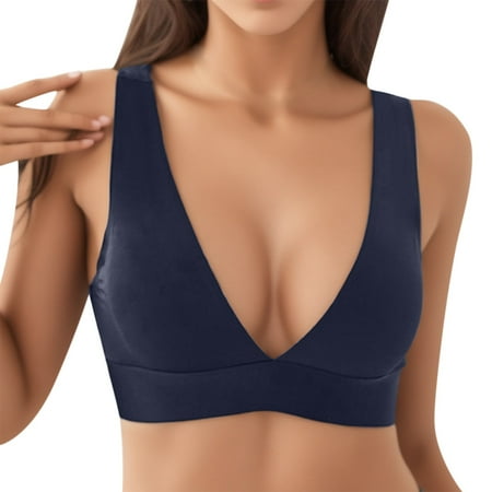 Fsqjgq Womens Underwear Bras for Women No Underwire Strapless Push Up Bra Comfortable Sexy Beautiful Back Bra Sexy Scarless Deep V No Steel Ring Bra Push Up Bras Removable Cup Longline Bras Corsets
