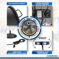 thumbnail image 3 of Comfort Zone Ventilador de pedestal industrial de alta velocidad, perfil delgado, aspas de aluminio e inclinación ajustable, 20 pulgadas, 3 velocidades, construcción totalmente metálica, ideal para ga, 3 of 5