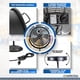 thumbnail image 3 of Comfort Zone Ventilador de pedestal industrial de alta velocidad, perfil delgado, aspas de aluminio e inclinación ajustable, 20 pulgadas, 3 velocidades, construcción totalmente metálica, ideal para ga, 3 of 5