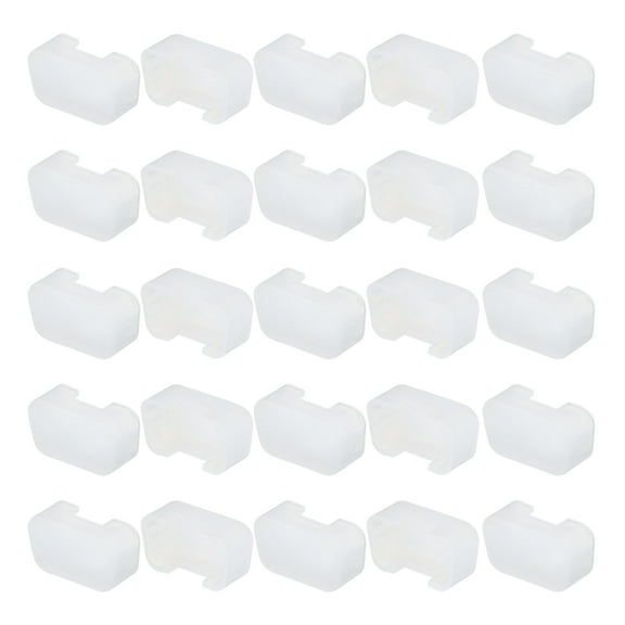 25pcs Laptop VGA Port Duct Covers Caps Plastic Plugs Protectors for Computers VGA Male End, Clear