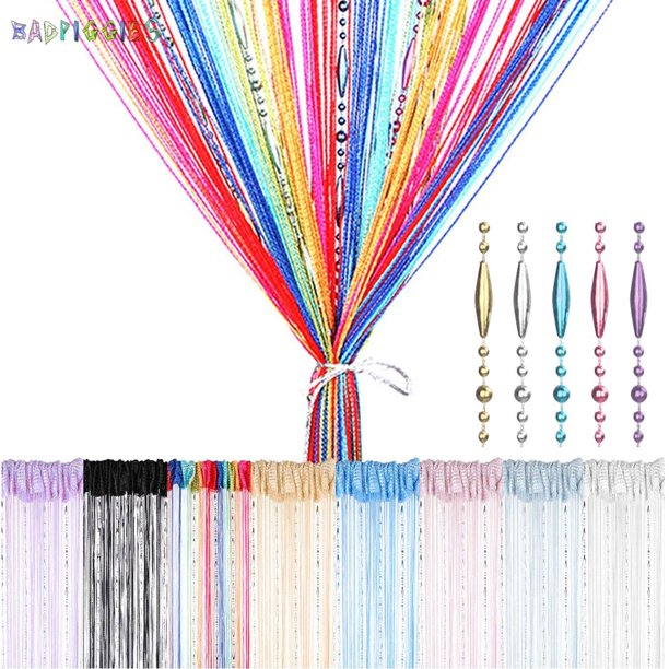 BadPiggies 39"x78" Door Curtain String Beads Divider Tassel Fringe