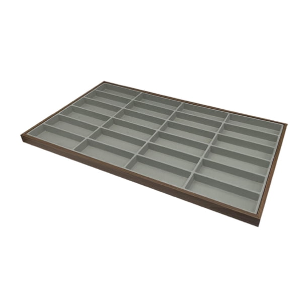 Bandeja de exhibición de gafas, caja de almacenamiento de gafas, portátil y apilable portahuesas organizador de joyas de joyería para el anillo de la