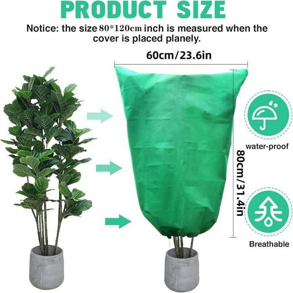 WYBXZ Plant Covers Freezer Protection Bags, Winter Plant Frost Protector with Drawstring, Reusable Tree Freezer Blanket for Outdoor Garden Plants Trees Shrubs