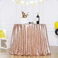 thumbnail image 1 of Poise3EHome 70 Inch Round Rose Gold Sequin Tablecloth for Party Cake Dessert Table Exhibition Events, 1 of 4