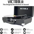 thumbnail image 4 of Victrola Vintage Tocadiscos portátil Bluetooth de 3 velocidades con altavoces incorporados | Sonido de audio de tocadiscos mejorado | Azul cobalto, número de modelo: VSC-550BT-COB, 4 of 5