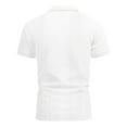 thumbnail image 5 of Zylarhe Men T Shirts Men's Summer Casual Style Solid Colour Short Sleeve Lapel T Shirt Tops Large Mens Shirts, 5 of 9